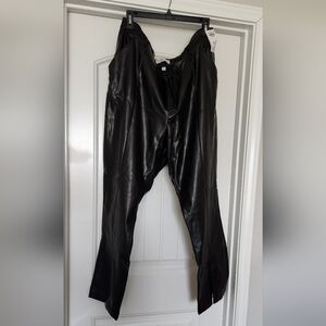 Abercrombie & Fitch Womens Faux Leather Black Pants